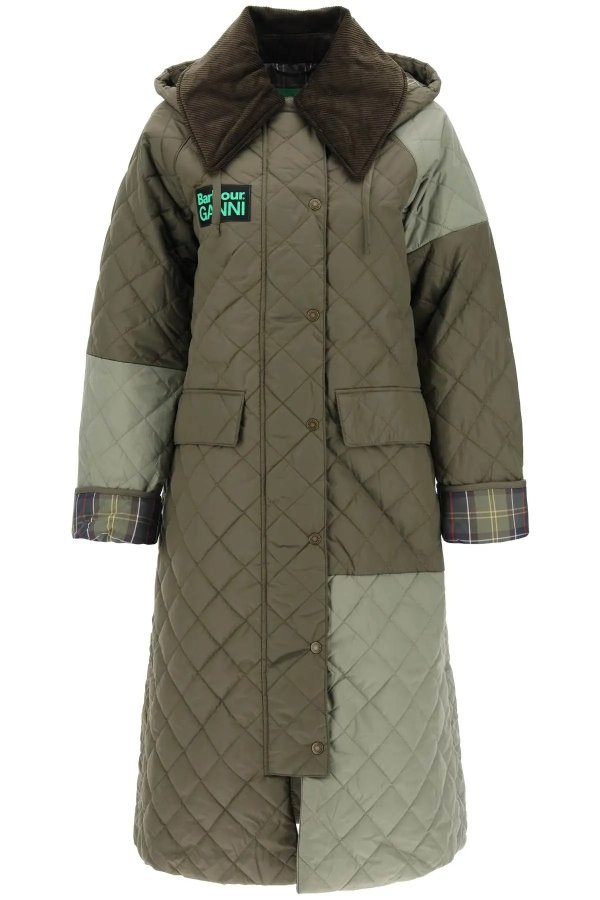 Burghley quilted trench coat Barbour X Ganni