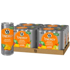 V8 +Energy Orange Pineapple, 8 Fl Oz 24 Cans