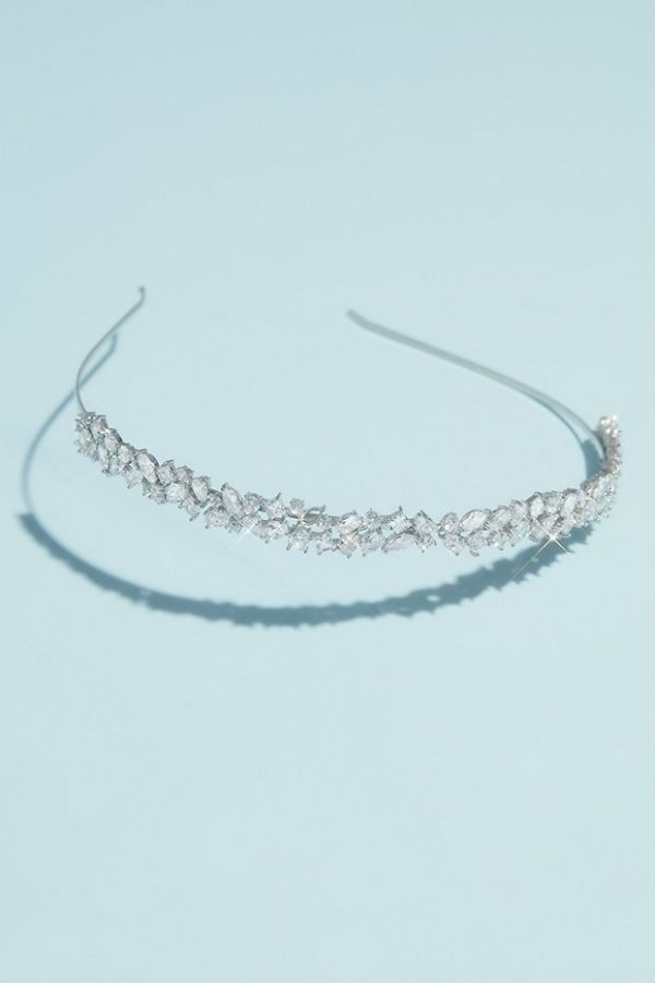 White by Vera Wang Crystal Cluster Headband