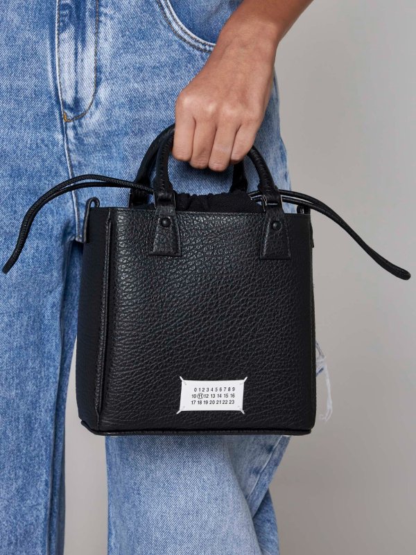 5AC leather tote vertical bag BLACK, MAISON MARGIELA |Danielloboutique.it