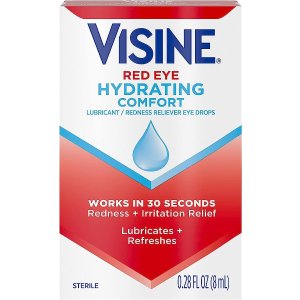 VisineRed Eye Hydrating Comfort Redness Relief Lubricating Eye Drops, 0.28 fl. oz