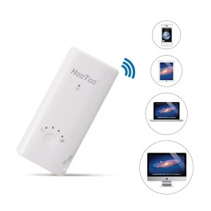 HooToo Wireless Hard Drive Companion, Wireless Router, Access Point, 6000mAh External Battery Pack Travel Charger