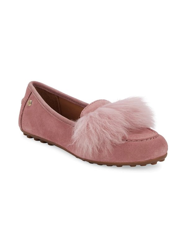 Kaley Shearling-Trim & Faux Fur-Lined Suede Loafers