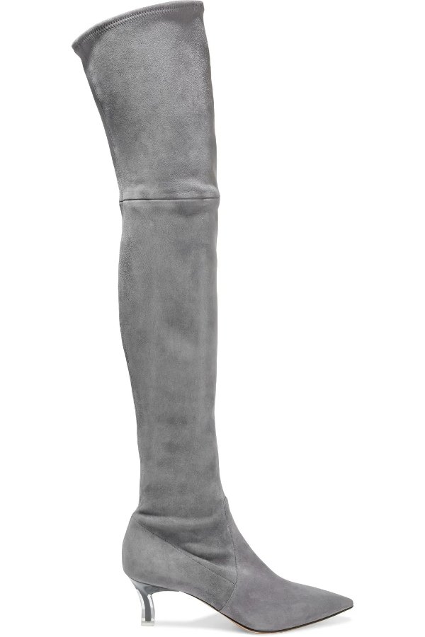 Plexi Blade stretch-suede over-the-knee boots
