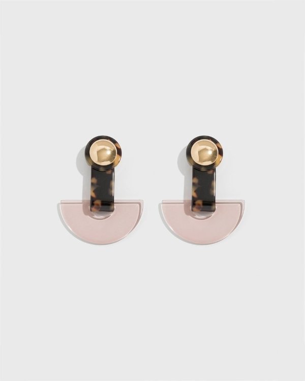 Tortoise-Pink Zora Earrings