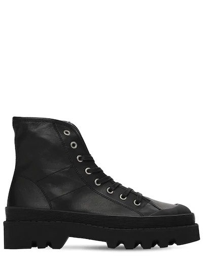 30MM LEATHER COMBAT BOOTS