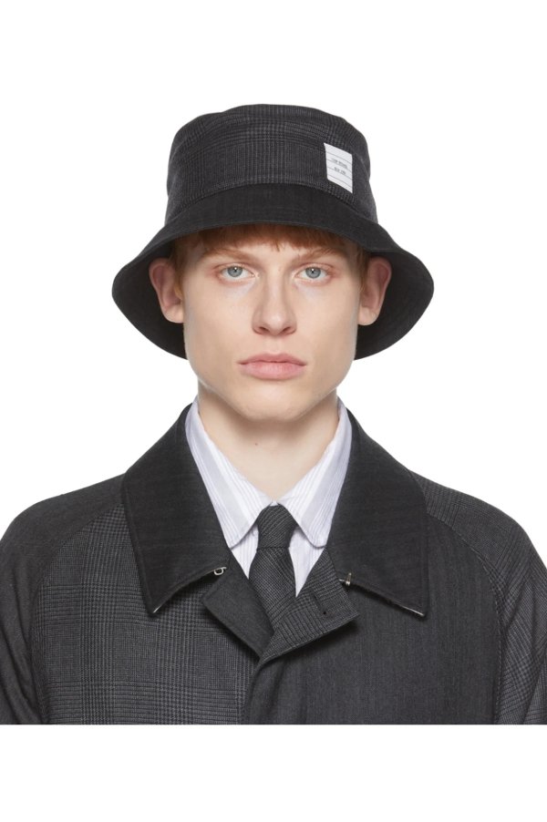 SSENSE Exclusive Gray Wool Bucket Hat