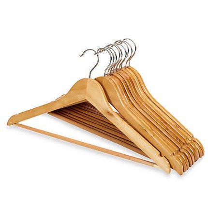 Wood Suit Hangers in Blonde (Set of 10) | Bed Bath & Beyond