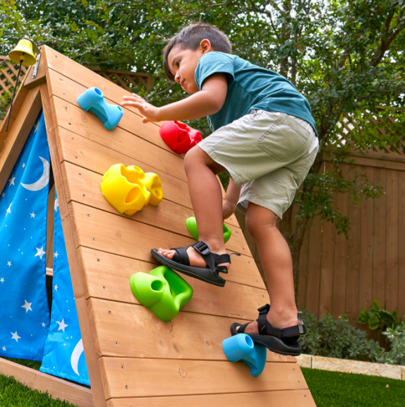 KidKraft 攀岩木质小帐篷 3岁以上就能玩 锻炼孩子身体协调能力