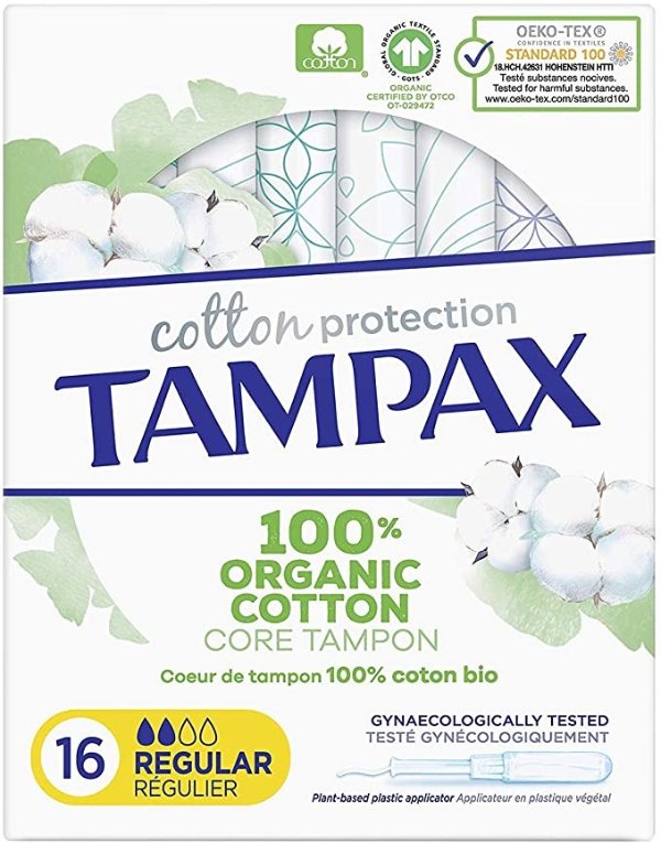 Tampax 纯棉卫生巾 16片