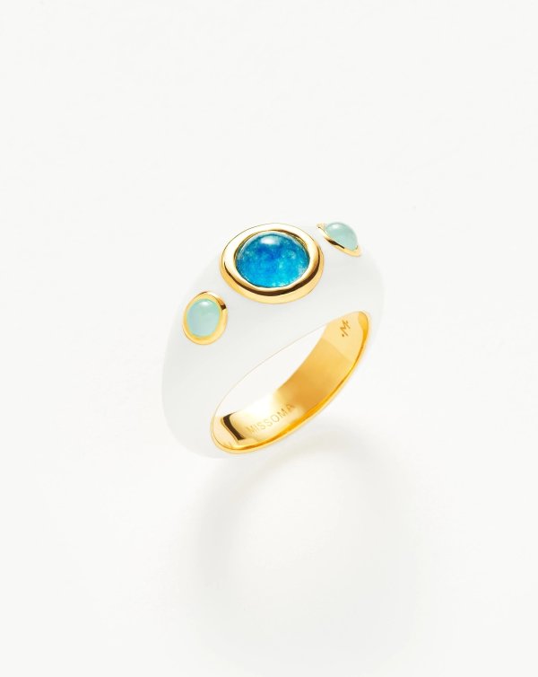 蓝宝石珐琅戒指