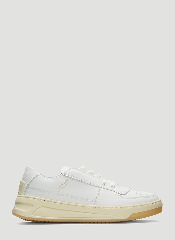Steffey Lace Up Fastening Sneakers in White