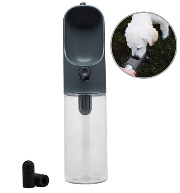 Bark Bottle: Leak-Proof Dog Water Bottle with Replacement Carbon Filters, Perfect for Walking, Running, Hiking, Car Rides, and all other Dog Activities