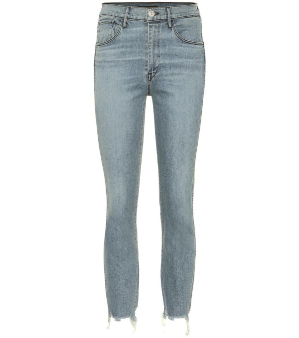 W3 Authentic cropped high-rise jeans