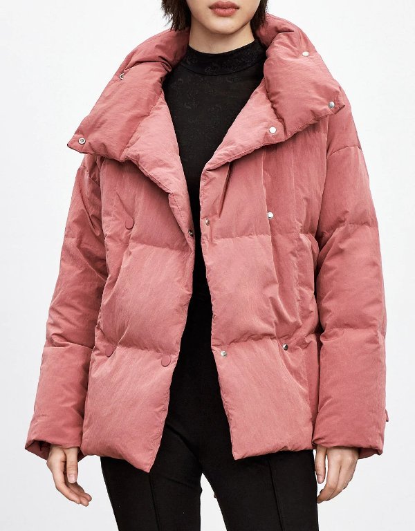 Plain Belted Down Puffer Coat