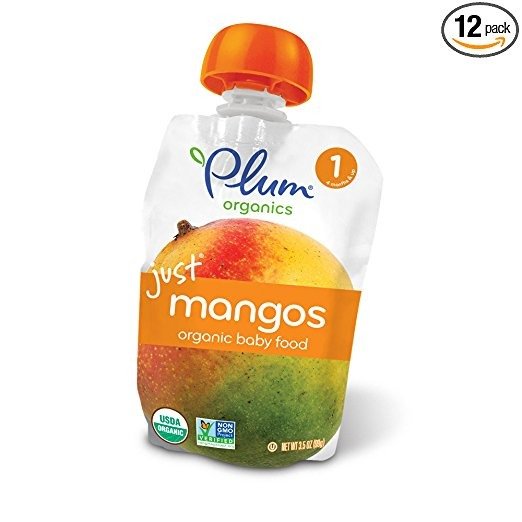 Stage 1, Organic Baby Food, Just Mangos, 3.5 ounce pouch (Pack of 12)