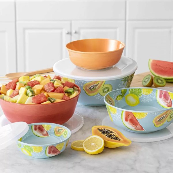 Member's Mark 10-Piece Melamine Mixing Bowls with Lids (Assorted Colors) - Sam's Club