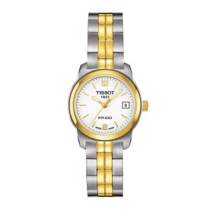  Women's T0492102201700 PR 100 Analog Display Swiss Quartz Two Tone Watch