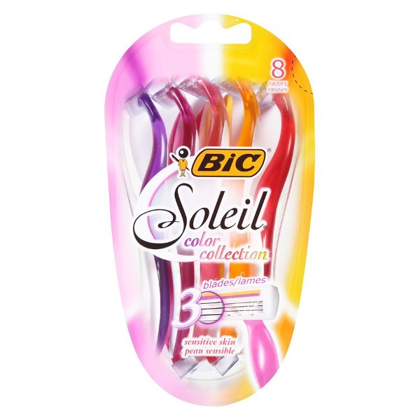 Soleil Color Collection for Women, Disposable Shaver