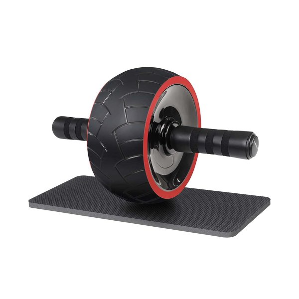 SONGMICS Ab Roller Wheel, Abdominal Exercise Trainer for Core Workout, for Home Gym Office, with Kneepad, Men and Women, Black USPU078R01