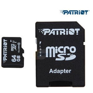 Patriot Signature 64GB MicroSD Extended Capacity (Micro SDXC) Flash Card
