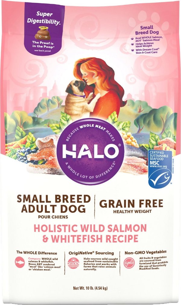 Holistic Wild Salmon & Whitefish Grain-Free Healthy Weight Small Breed Dry Dog Food, 10-lb bag - Chewy.com
