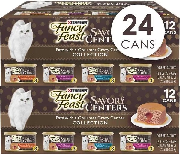 Savory Centers Variety Pack Canned Cat Food, 3-oz, case of 24