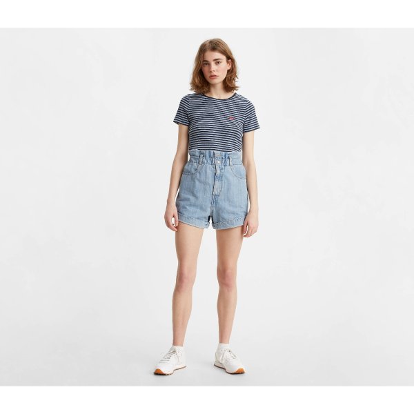 High-waisted Paperbag Women's Shorts