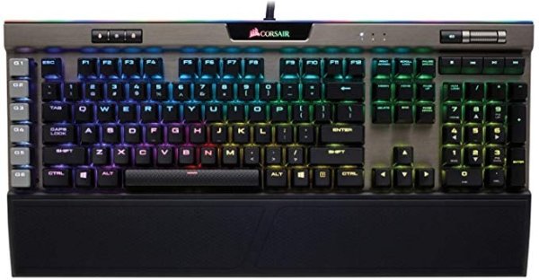 K95 RGB PLATINUM Cherry MX银轴 机械键盘 枪灰色 