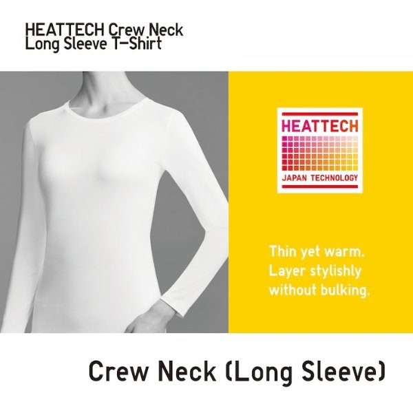 WOMEN HEATTECH CREW NECK LONG-SLEEVE T-SHIRT