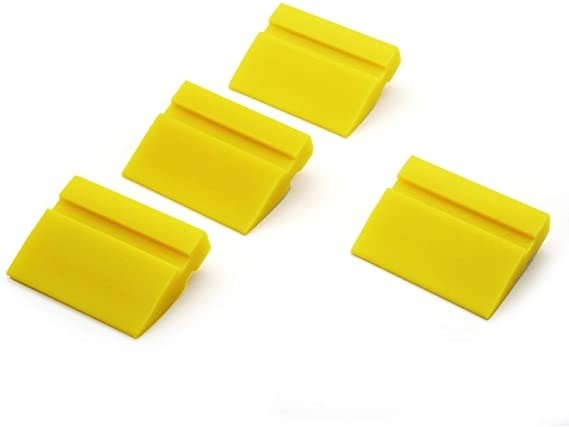 2Inch Water Glass Wiper Water Blade Rubber Mini Squeegee Window Squeegee Side Mirror Squeegee for Household, Car Glass Cleaning - 4Pack