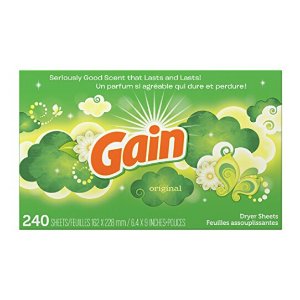 Gain Dryer Sheets, Original, 240 Count (Packaging May Vary)