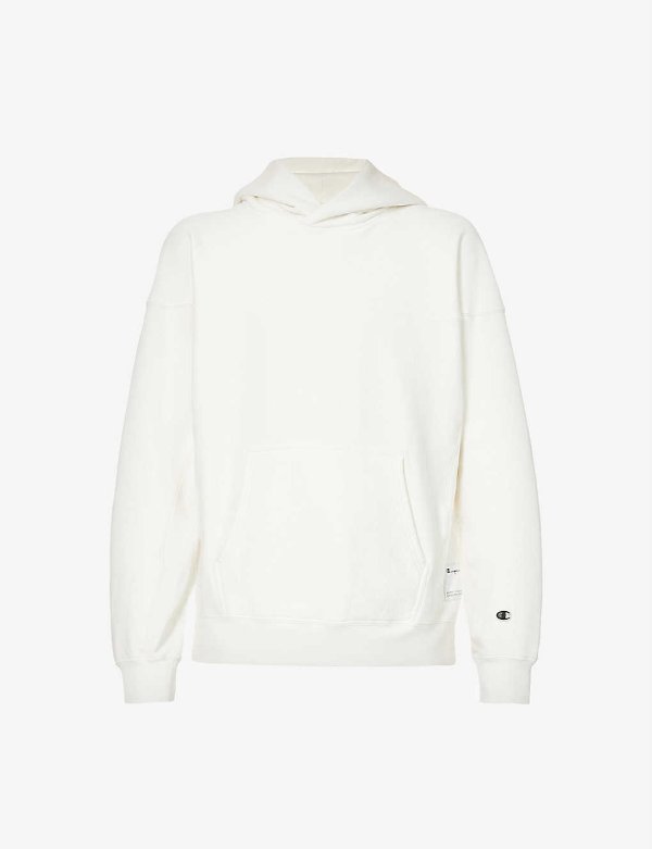 Logo-embroidered cotton-blend hoody