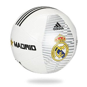 adidas Performance Real Madrid Soccer Ball, White/Black/Matte Gold, Size 5 : Sports &amp; Outdoors