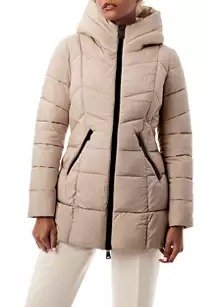 Women's Mid-Length Hooded Puffer Jacket