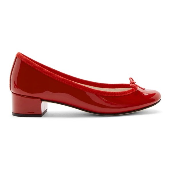 Repetto - Red Patent Camille Ballerina Heels