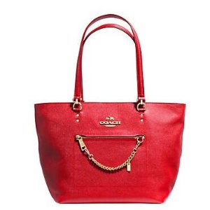 COACH  TOWN CAR TOTE IN CROSSGRAIN LEATHER @ Lord & Taylor
