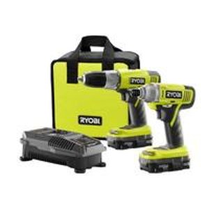 Ryobi 18-Volt One Plus Lithium-Ion Drill and Impact Driver Combo Kit (2Tools combo)