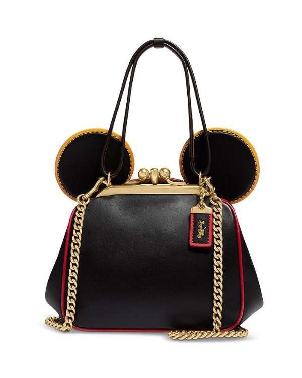 Mickey Mouse x Keith Haring Kisslock Mini Leather Handbag