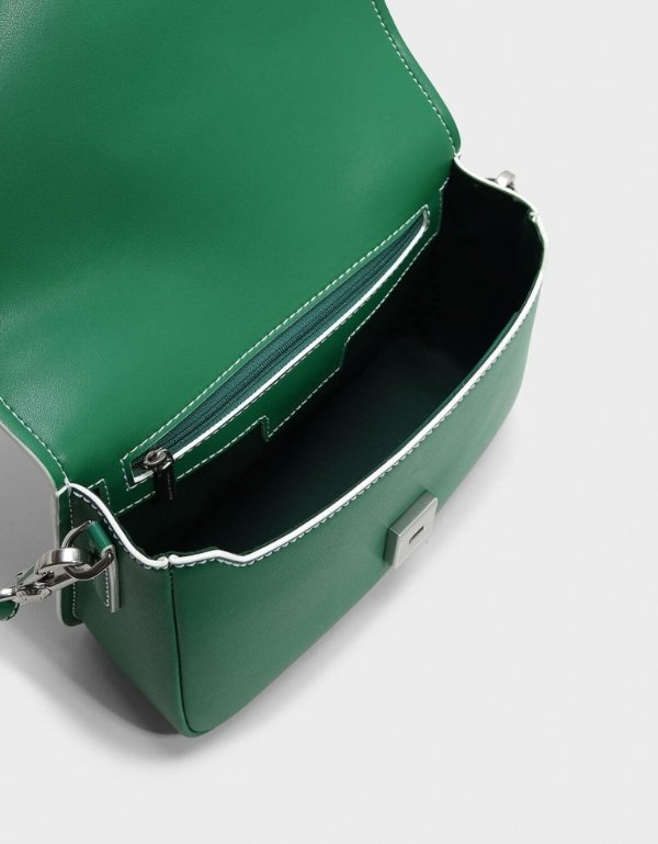 Green Top Handle Satchel Bag | CHARLES & KEITH