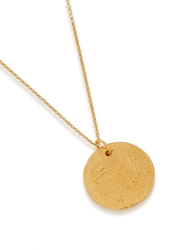 The Medium Leone 24kt gold-plated necklace