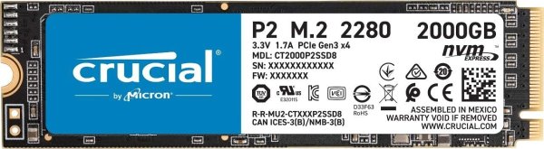 P2 2TB 3D NAND NVMe PCIe M.2 SSD 