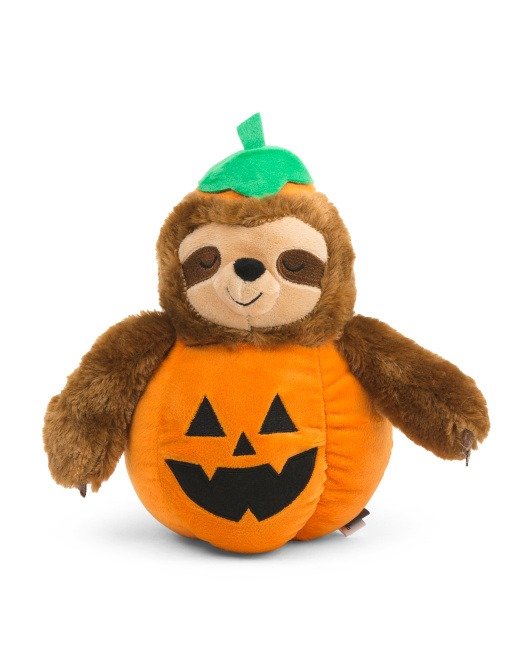 Sloth O Lantern Plush Dog Toy