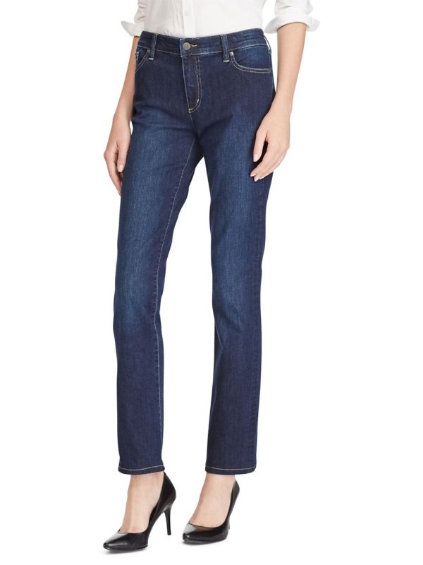 High-Rise Faded Jeans