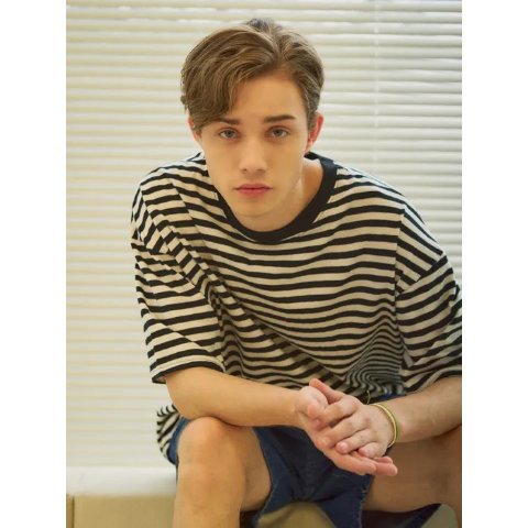 Unisex Stripe Overfit Half T-shirts