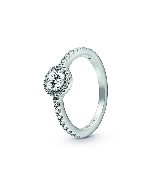 Timeless Silver CZ Round Ring