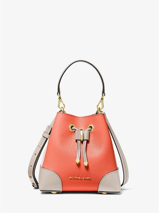 Mercer Gallery Extra-Small Color-Block Pebbled Leather Crossbody Bag