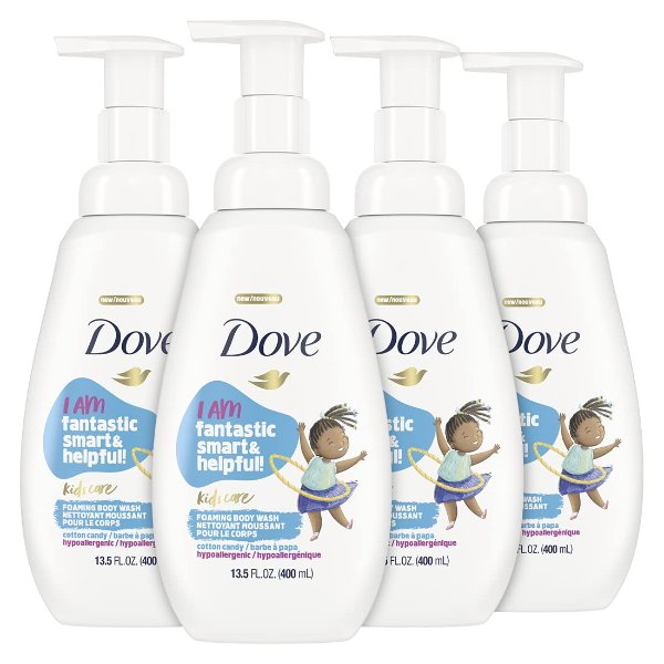 Dove Foaming Body Wash For Kids Cotton Candy Hypoallergenic Skin Care