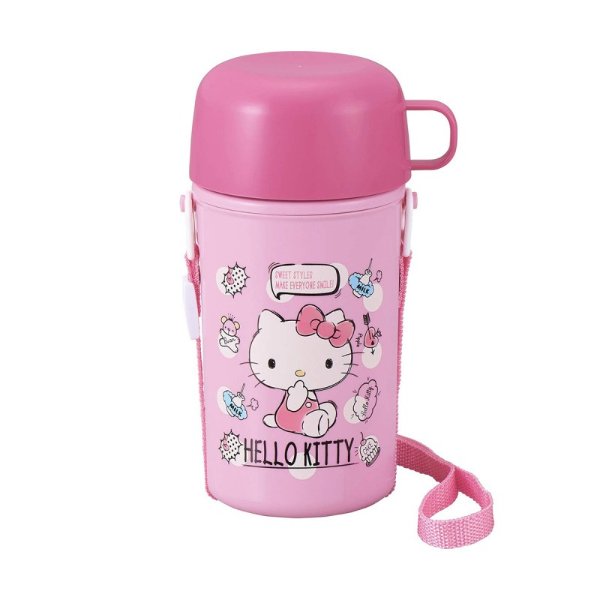 OSK Hello Kitty Water Bottle With Cup for Toddle and Kids 450ml
