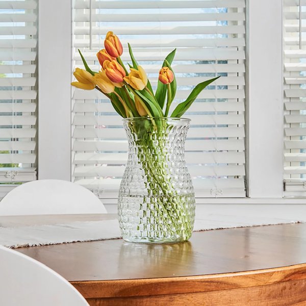 wear Textured Tulip Shaped Vase 5.75 x 5.75 x 10